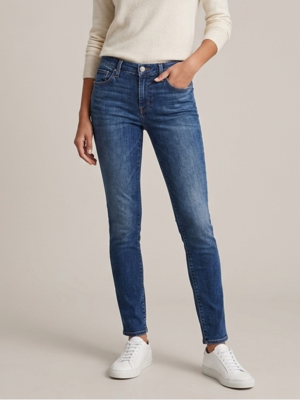 AG Adriano Goldschmied ANTHROPOLOGIE Stevie Slim Straight Denim Jeans Women’s 29 - Picture 1 of 10